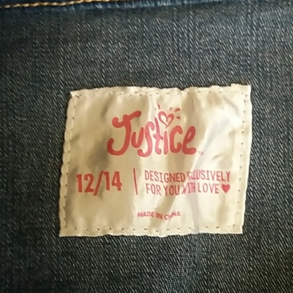 Justice girls Jean jacket 12/14 - Picture 2 of 4